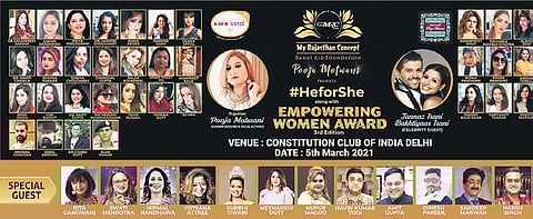 Poster for the recent edition of Empowering Women Award started by Motwani
