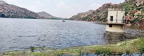 Ramjala Lake, which was used to supply drinking water to Adoni residents till Wednesday; | Express