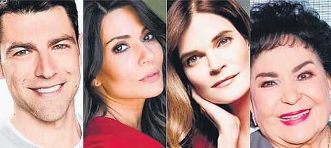 (L to R) Actors Max Greenfield, Marisol Nichols, Betsy Brandt, and legendary Mexican screen and television icon Carmen Salinas