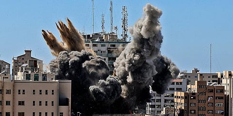 The bloodshed in the Gaza Strip has unleashed a chorus of voices across Gulf Arab states that are fiercely critical of Israel and emphatically supportive of Palestinians. (Photo | AP)