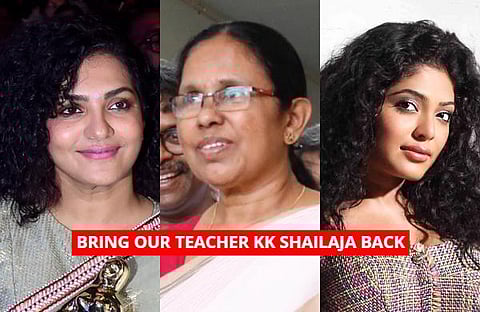 Bring Our Teacher Back: Malayalam film stars question KK Shailaja's exclusion from Kerala Cabinet