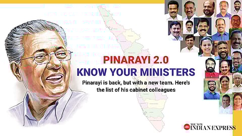With the oath-taking ceremony of the second Pinarayi Vijayan-led LDF government set to take place on Thursday, here’s a list of his cabinet colleagues and the ministerial responsibilities they will shoulder. (Graphic | Vijesh CK)
