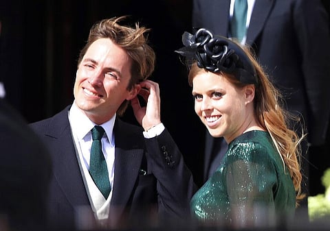 In this Aug. 31, 2019 file photo, Britain's Princess Beatrice with her then fiance, Edoardo Mapelli Mozzi (File photo | AP)