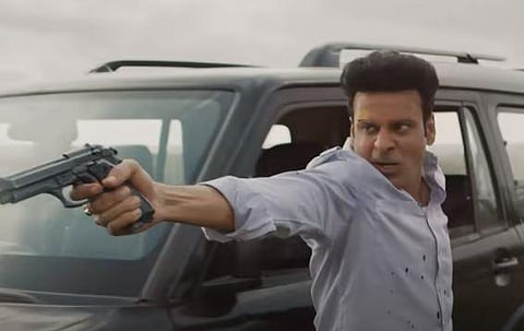Manoj Bajpayee in a still fromAmazon Prime Video's critically-acclaimed web series 'The Family Man' (Photo | YouTube Screengrab)