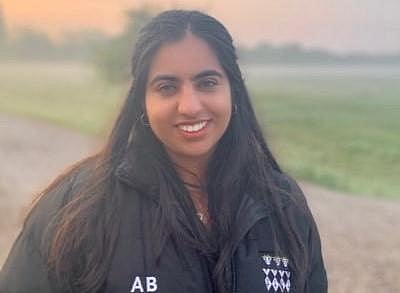 Anvee Bhutani, new president-elect of the Oxford Student Union. (Photo | Twitter/@anveebhutani)