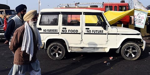 Farmers gather at Gazipur border during their protest against Centre's agri-laws in New Delhi. (File Photo | Parveen Negi, EPS)