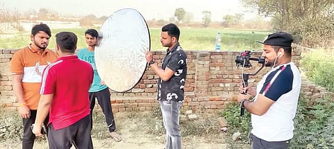 Mridul Tiwari on the sets of one of his videos. (Photo| EPS)