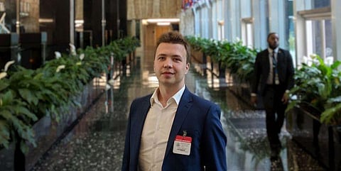 Dissident journalist Roman Protasevich arrested by Belarus government. (Photo | Twitter/@Tsihanouskaya)