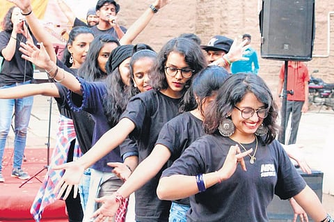 NRBians during an offline performance