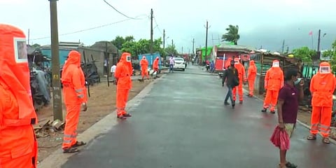 NDRF personnel deployed in Paradip ahead of cyclone Yaas. (Photo| EPS)