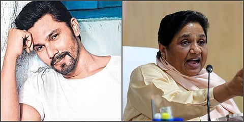 Actor Randeep Hooda (L) and former Uttar Pradesh CM Mayawati. (File photo| EPS and Twitter)