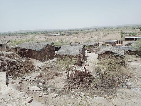 The houses of Pak Hindu migrants at the outskirts of Jodhpur. (Photo | EPS)