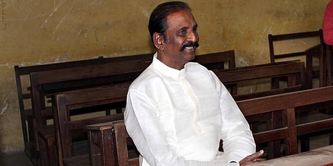 Lyricist Vairamuthu during an event in Chennai. (Photo | Express)