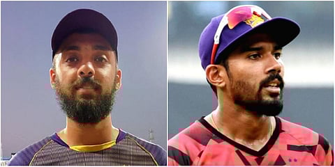 Varun Chakravarthy (L) and Sandeep Warrier (Photo| Twitter)