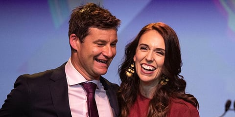 New Zealand PM Jacinda Ardern with her longtime partner Clarke Gayford. (Photo | AP)