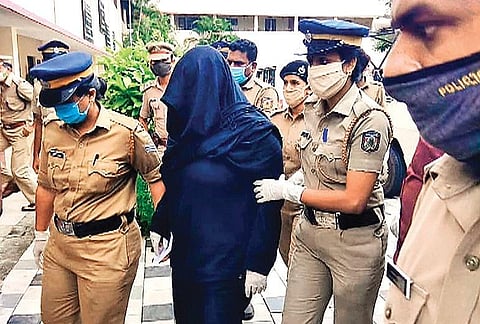 A Customs official said both of them assisted Swapna Suresh (in pic) and Sarith PS to clear the baggage containing gold that arrived from the UAE (Photo | Express)