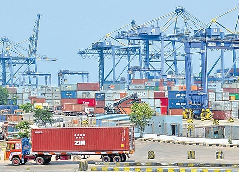 File photo of a busy day at the Chennai port | Express