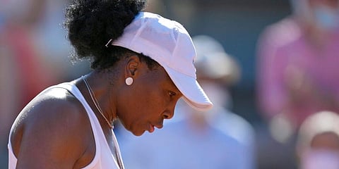 United States Venus Williams walks back to her side of the court as she plays against Russia's Ekaterina Alexandrova. (Photo | AP)