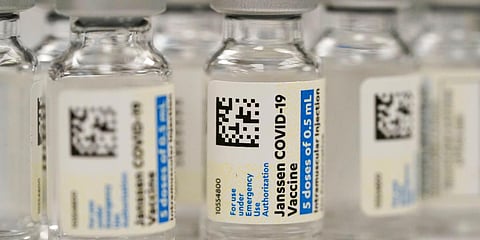 Vials of Johnson & Johnson COVID-19 vaccine at a pharmacy in Denver. (File photo| AP)