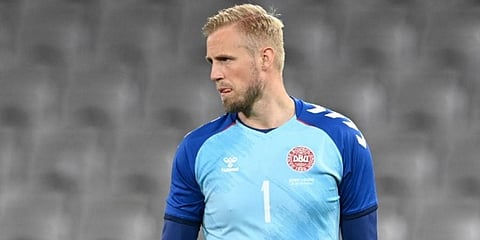 Denmark's Kasper Schmeichel attends a national team training. (Photo | AFP)