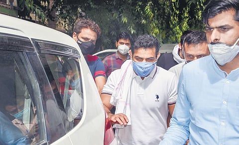 Wrestler Sushil Kumar on his way for appearance in Rohini court. (File Photo | PTI)