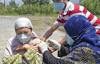 The drive is aimed at 100% vaccination of the north Kashmir district. (Photo | PTI)