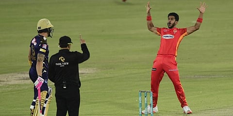 Islamabad United pacer Hasan Ali (Photo | AFP)