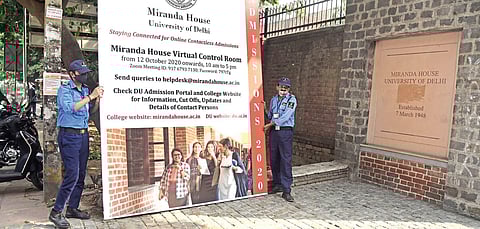 Delhi University had conducted online admissisons procedure last year to protect students and staff from the Covid-19 pandemic. (Photo | EPS)