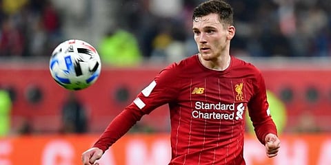 Liverpool left back Andy Robertson (Photo | AFP)