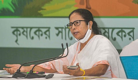 West Bengal Chief Minister Mamata Banerjee speaks during a press conference in Kolkata, Thursday, June 17, 2021.