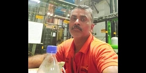 Narsimha Reddy, 42, died while checking drainage lines for leakages at Hyderabad airport on Thursday evening.