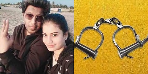 Madhan Manikkam and his wife Kruthika