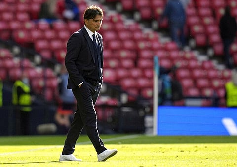 Croatia's manager Zlatko Dalic leaves the field after the Euro 2020 soccer championship group D match between Croatia and Czech Republic. (Photo | AP)