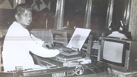 Music composer Ilaiyaraaja during a recording session. (File Photo | EPS)
