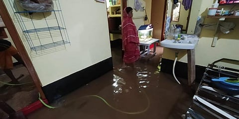Houses in Bhubaneswar flooded after the heavy rains. (Photo | EPS)