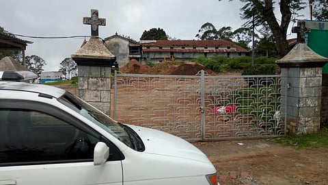 Photos shared by activists based on which they allege that excavated soil is dumped inside the premises of the now-defunct mercury factory of HUL in Kodaikanal (By special arrangement)
