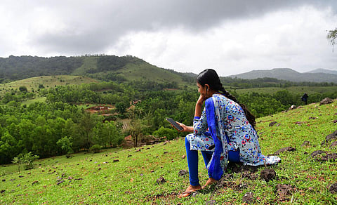 There is a saying, education should not be confined to the classroom. However, for the students in the remote villages of Sagar taluk in Shivamogga district — Karnataka Chief Minister B S Yediyurappa’s home turf — studying during the second wave of Covid-