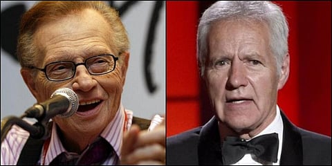 (L) Larry King and (R) Alex Trebek (File Photos | AP)
