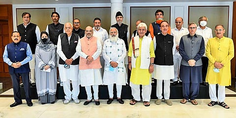 PM Narendra Modi during the all-party meeting in Delhi. (File photo| PTI)