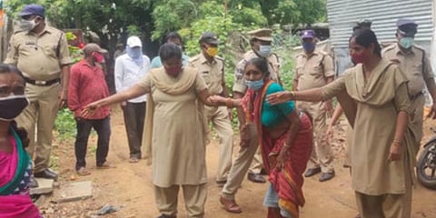 Police arrested some of the protesters. (Photo | EPS)