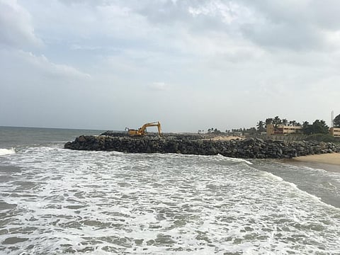 Work on four groynes is nearing completion and preparation is underway to start work on the fifth (Photo | Special arrangement)