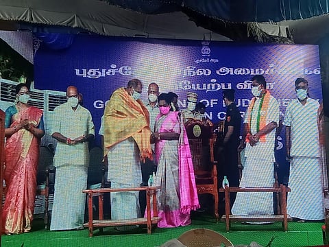 Chandira Priyanga becomes the second woman minister in the UT,  41 years after  Renuka Appadurai.