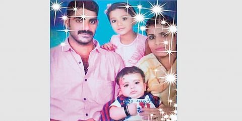 Tintu Thomas with her family. (Photo| EPS)