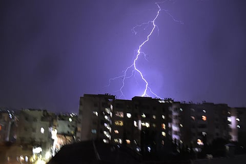 Pollution in the form of aerosols and local heating in urban areas heighten the risk of lightning strikes. (File Photo | S Senbagapandiyan, EPS)