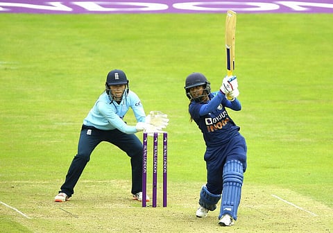 India's Mithali Raj in action against England during the Women's One-Day International match at the Bristol County Ground, Bristol. (Photo | AP)