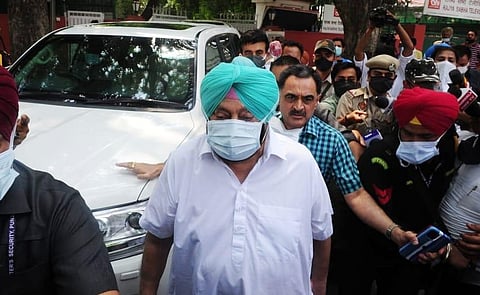 Punjab Chief Minister Amarinder Singh after meeting with Congress panel in New Delhi on Friday. (Photo | Shekhar Yadav, EPS)
