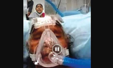 Mulugu MLA Dasari Anasuya on a video call with her ailing mother