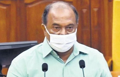 Finance Minister K N Balagopal presenting the revised budget | Vincent Pulickal