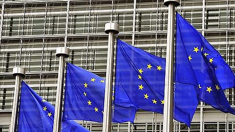 European Union flags 