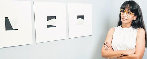 Chetnaa with her works